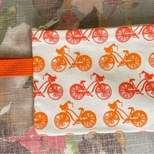 Handmade Pouch Bikes Silkscreened and Sewn in the USA www.shoplittlespoons.com